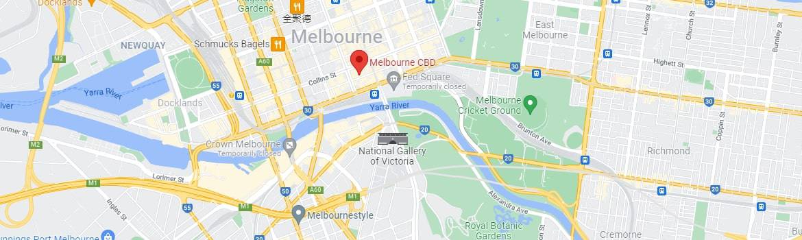 Melbourne CBD map area